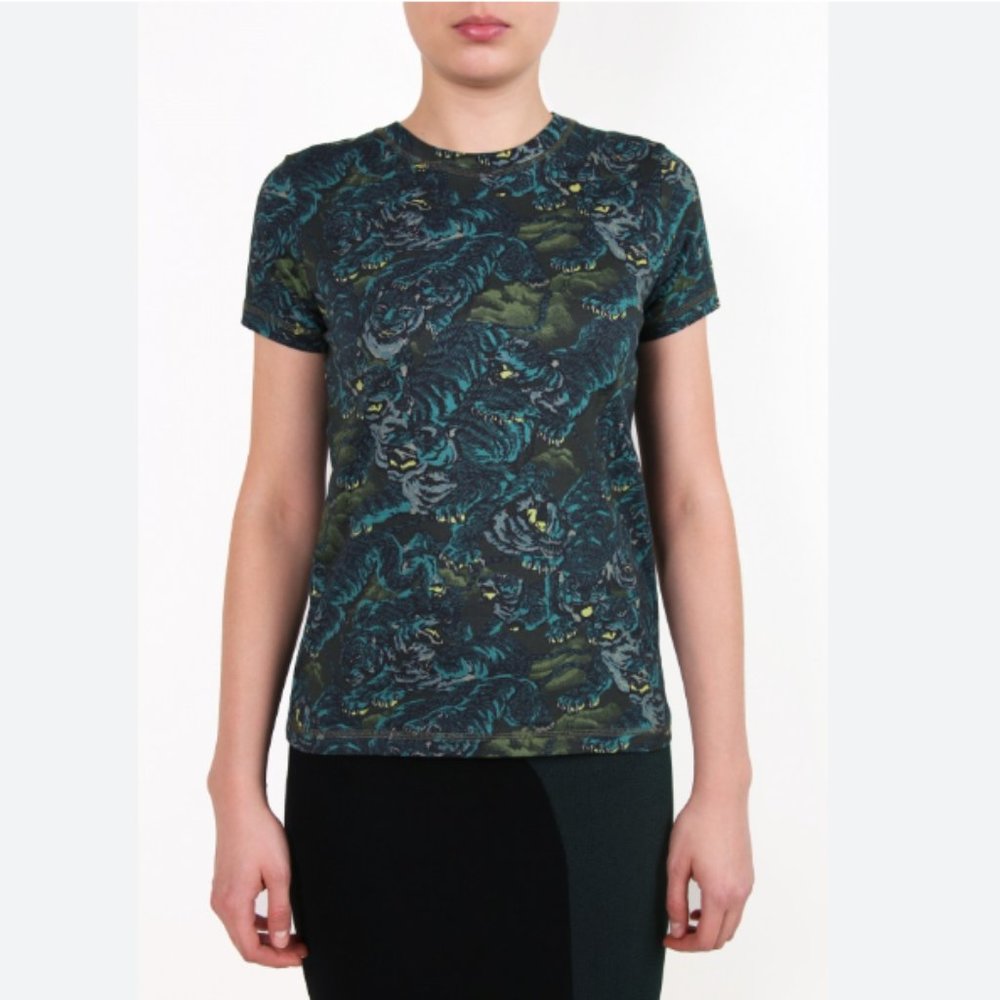 Kenzo Blue and Green Short Sleeve Tee